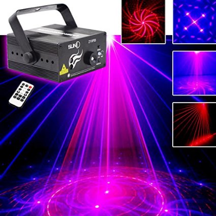 Us-vision 3 Lens 18 Patterns Club Bar Rb Laser Blue LED Stage Lighting Dj Home Party 300mw Show Professional Projector Light